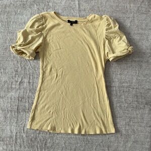 Yellow Women's Puff Sleeve Top